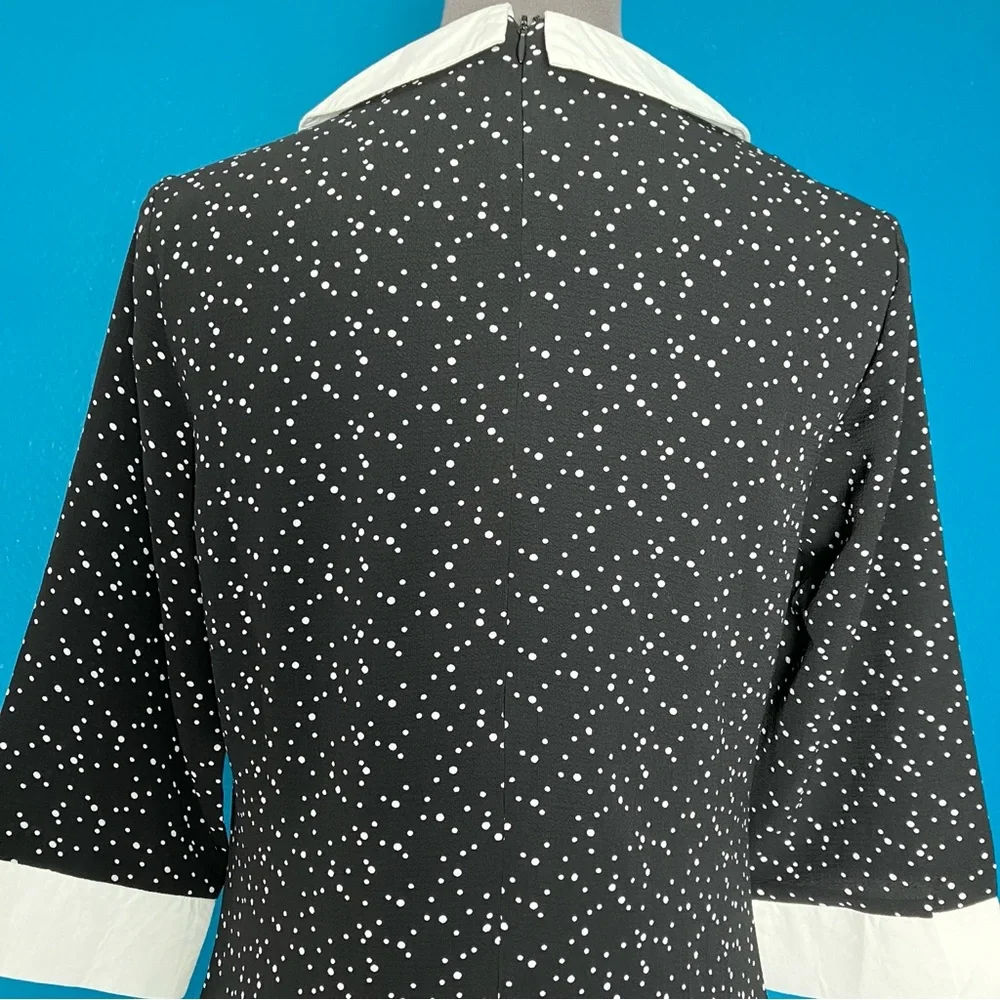 Sugarhill Boutique Make A Wish Mod 60s Tunic Midi Dress w/ Sleeves & Collar UK 8 - Picture 9 of 14